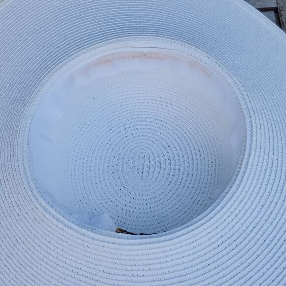 Scala White Wide Brim Sun Hat - Picture 8 of 11